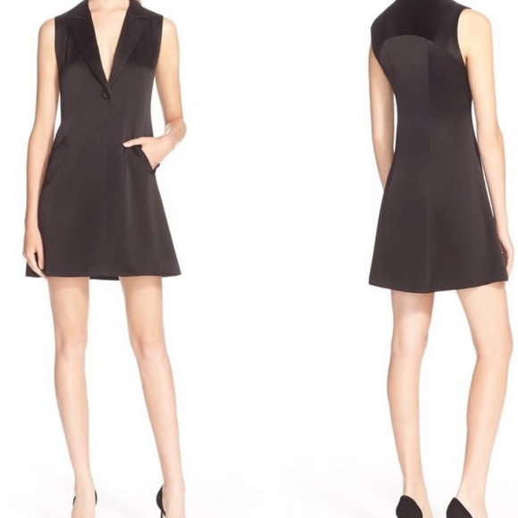 Alice + Olivia “Indiana” Blazer Mini Dress – Size M – Structured Tuxedo Style - Picture 1 of 9